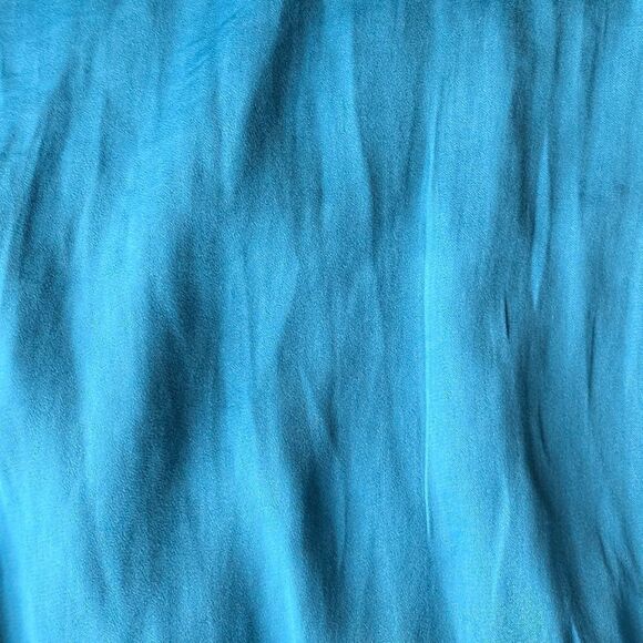 OFU NWT Lacy Satin slouchy flowy Pant teal color size l - Picture 7 of 9